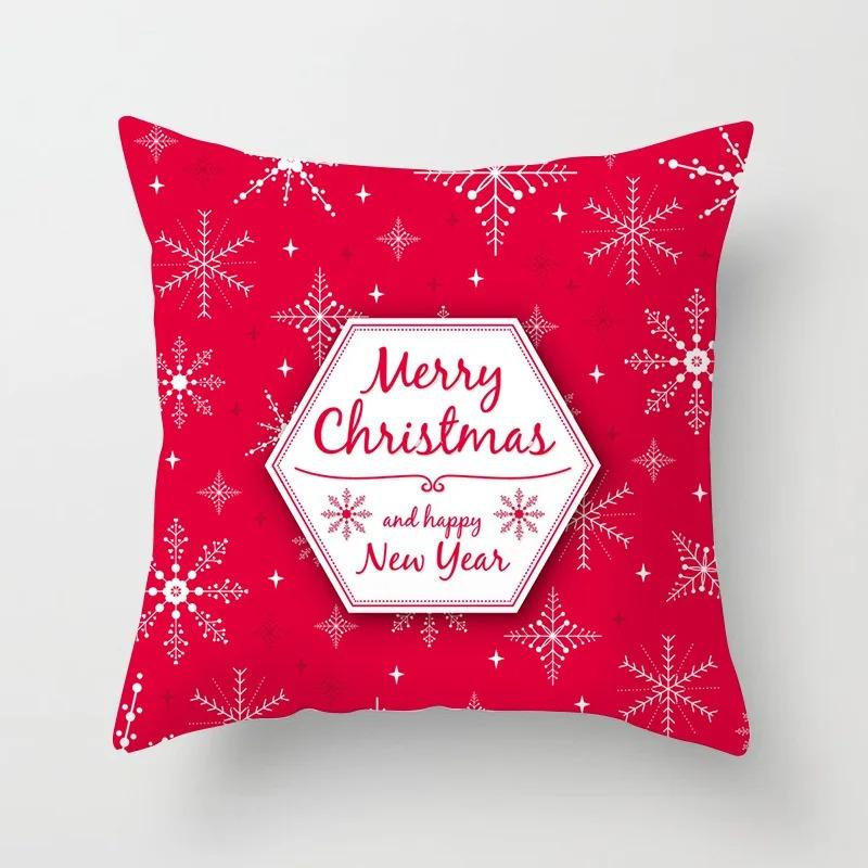 Christmas Themed Pillowcases Car Accessories Office Santa Claus Living Room Sofa Home Pillowcases