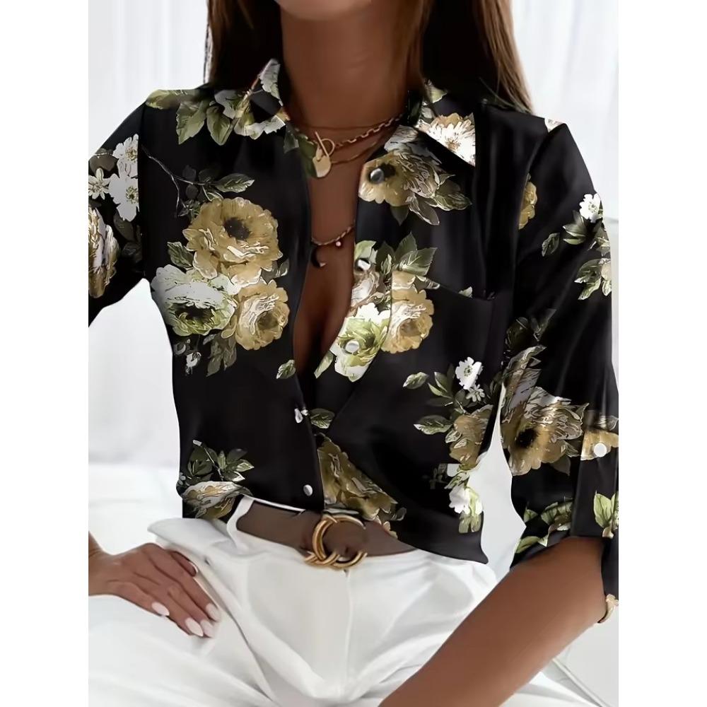 Fashion printing ladies shirts Women's Blouses Spring Autumn Long Sleeve Shirts Tops Blusas Mujer