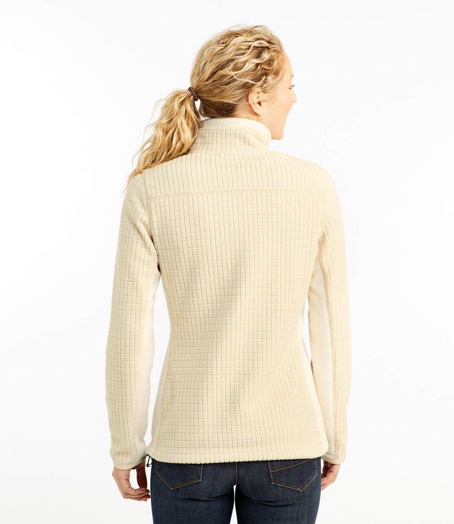 LL Bean Mountain Classic Windproof Fleece US Size 1000024265 Women's Jacket, Fit, Petite, S, Natural/Bone, Multicolor,
