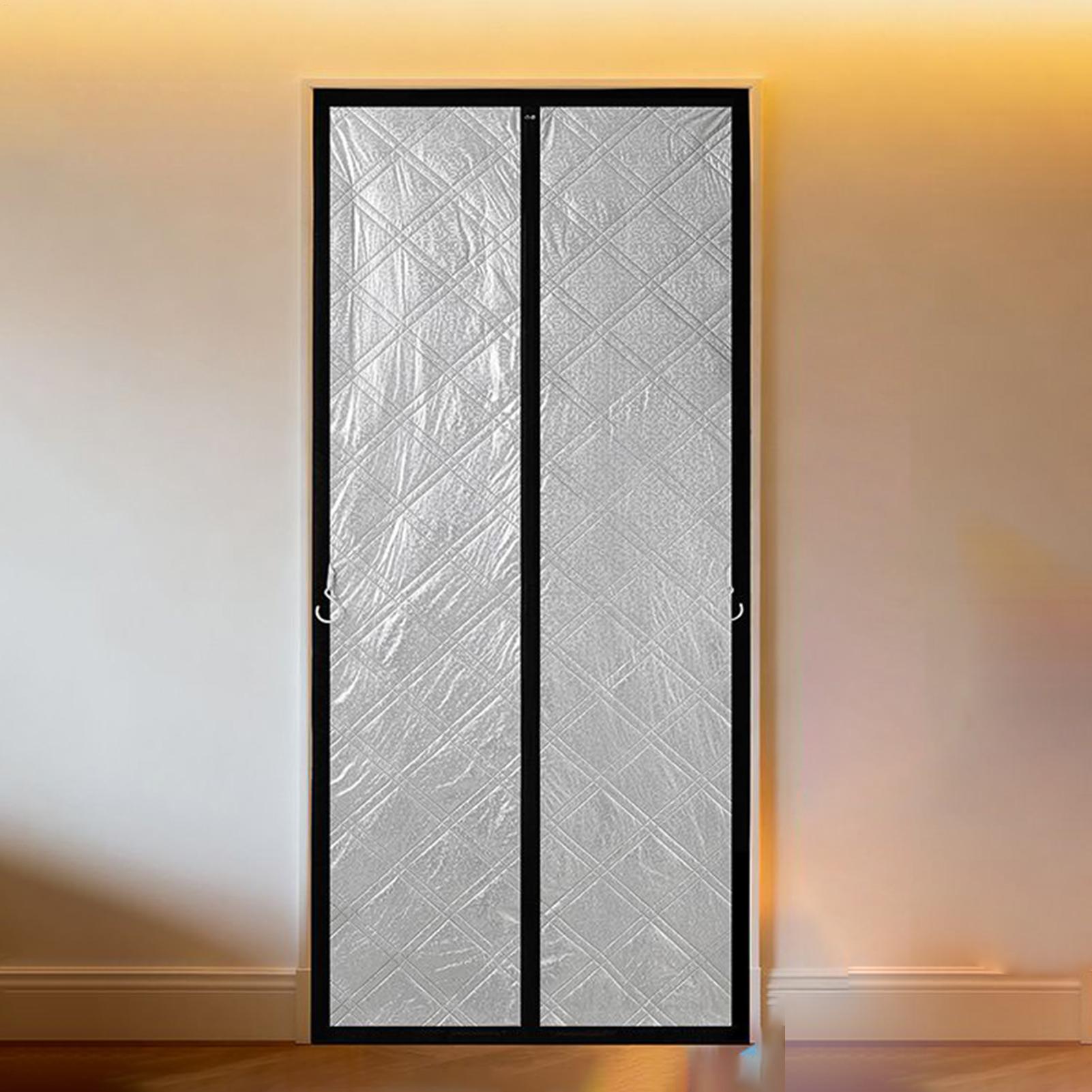 

Insulated Door Cover Magnetic Closure Blanket Insulated Winter Door Cover For Home Kitchen Entryway Garage Patio Backyard 35.x583 inches
