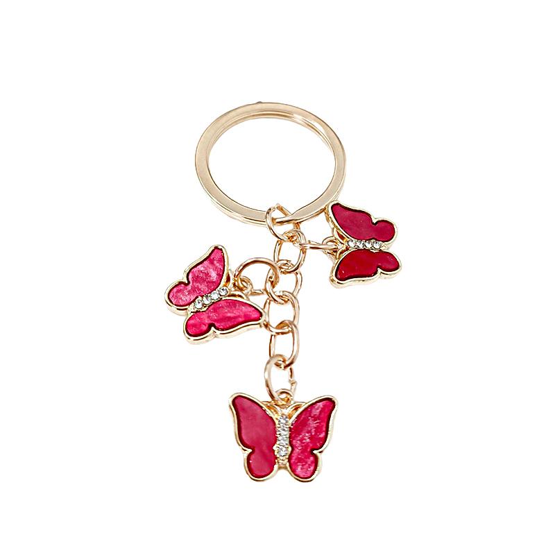 1Pc Alloy Keychain Women'S Gifts Keychains Earbud Sleeve Accessories Butterfly Keychain Bags Charms Backpacks Multi-Color