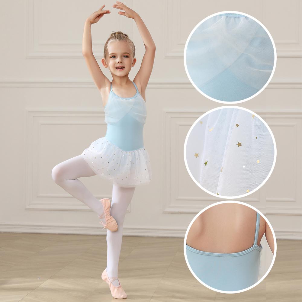 Girls Kids Dance Leotards for Ballet Dance Dress Sleeveless Ballet Dress Stage Performance Costumes