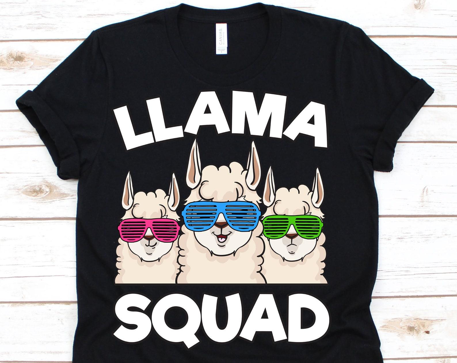 Llama Squad Shirt, Llama, Llama Lovers, Llama Gift, Llama Tee, Llama Tee, Llama Birthday, Llama Party, Squad Goals 3XL
