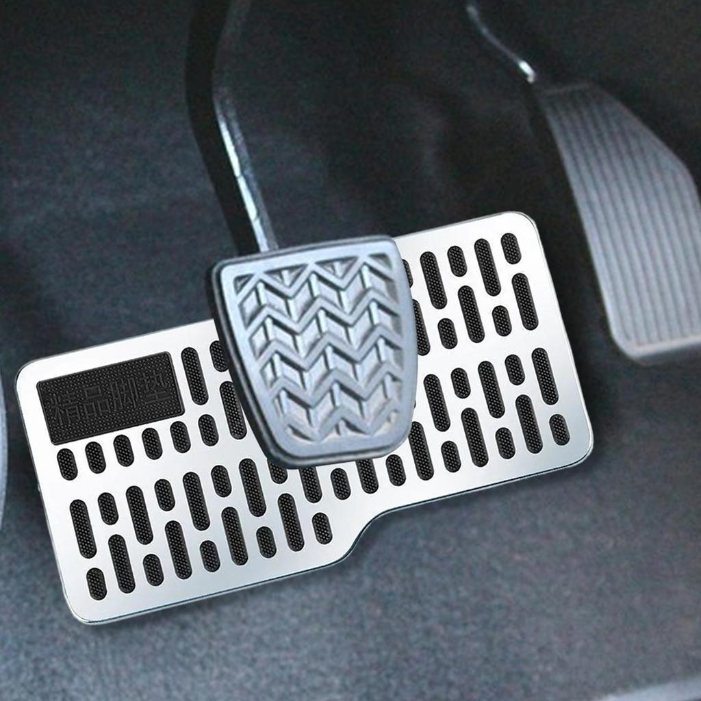 Car Foot Mat Driver Truck Floor Mat Wear-Resistant Stainless Metal Brake Plate Anti-Slip Pedal For Women Automotive Road Trip