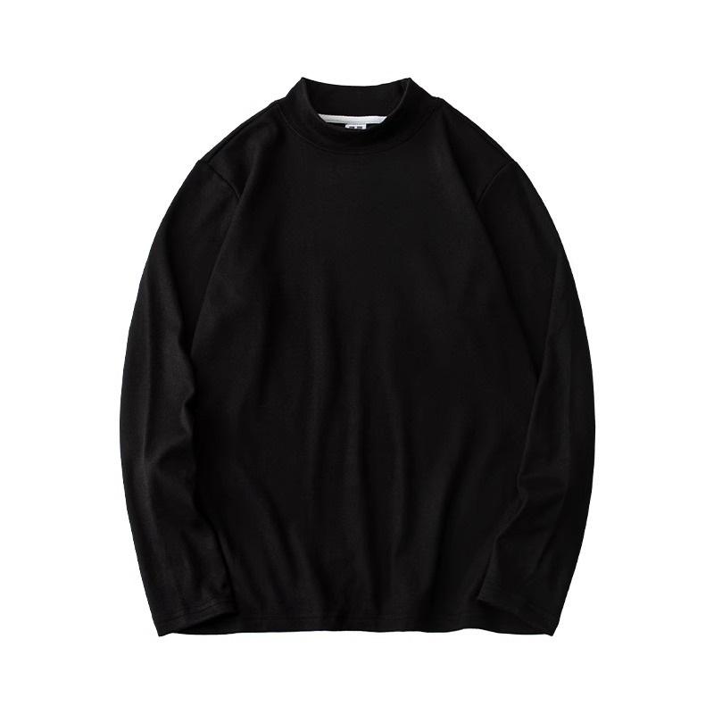Velvet Base Shirt For Men Autumn And Winter Warm Long Sleeved Top Light And Warm Inner Layer Base T-shirt
