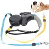 Haustier DoubleHead Zugseil One for Two Traction Dog DoubleEnded Leine mit LED-Licht(Schwarz )
