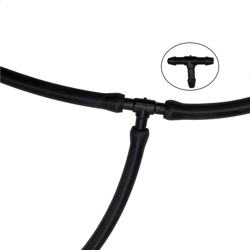 36/18Pcs Universal Joiner Pipe Connector T Piece Straight Tee 3 Way Y Piece Air Fuel Water Petrol Wiper Washer Nozzle Hose Tube