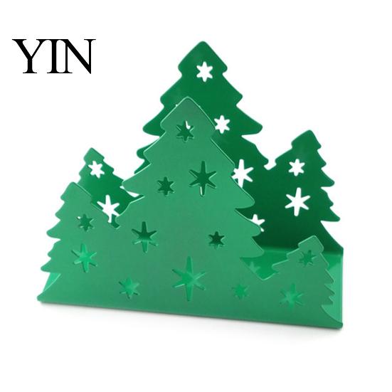 Suministros para Fiesta de Año Nuevo Portanapkins de Árbol de Navidad, Soporte Vertical de Acero Inoxidable para Papel de Cocina, Dispensador Decorativo para la Mesa del Comedor