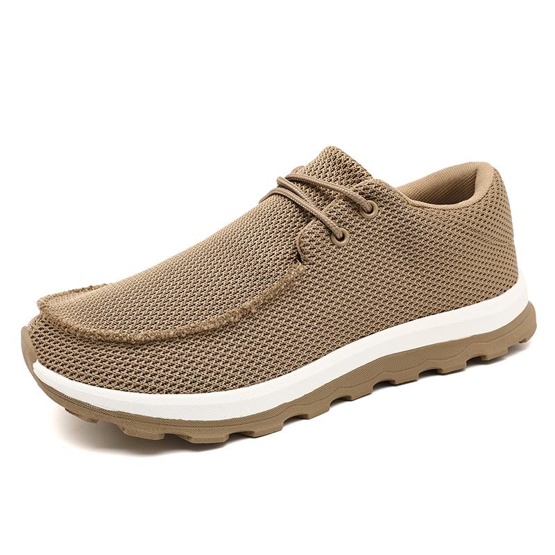 Atmungsaktive Herren Freizeitschuhe Leichte Herren Vulkanisierte Schuhe Outdoor Plateau Herren Slipper Weiche Mesh Ballerinas Rutschfeste Sneaker