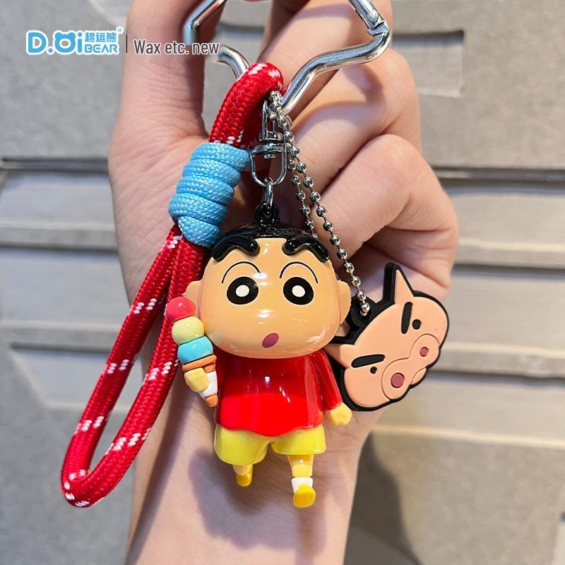 Genuine Crayon Shin-chan Kung Fu Keychain Backpack Pendant Anime Doll