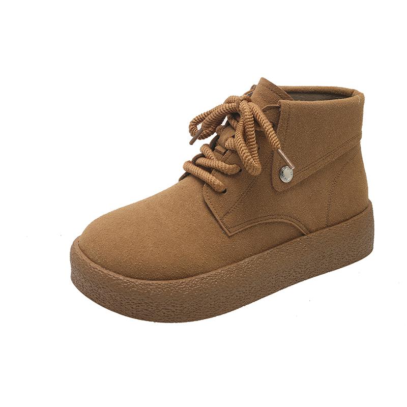 

Мода 2024 года, горячая распродажа, новые ботинки для женщин, осень-зима, ретро, толстые каблуки, однотонные, со шнуровкой, для улицы, женские ботильоны, Botas Mujer 40 коричневый