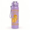 1PC Wheres Your Kindness Skeleton Print 750ml Color Plastic Sports Water Bottle Leakproof Flip Straw Lid Suitable for Sports Office Home Use
