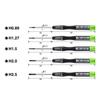 VESSEL Micro Screwdriver Precision Hex Screwdriver and Diameters Set, 5-Piece Set, 0.89mm, 1.27mm, 1.5mm, 2.0mm, 2.5mm (99005HX)