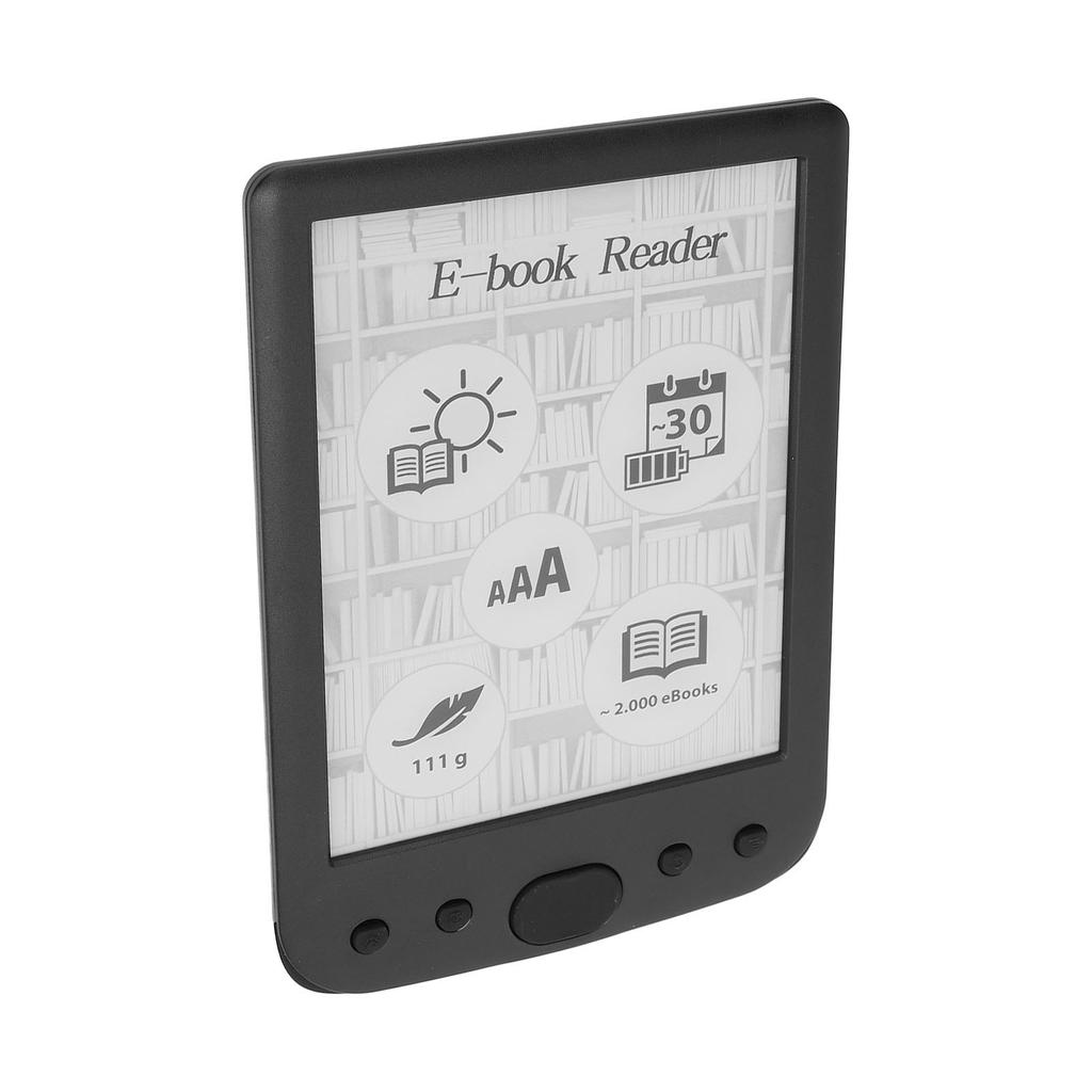 6in Electric Book Reader Touch Screen Ink Screen 8G Memory 2500mAh Battery Comfortable Grip Lightweight Electric Reader
