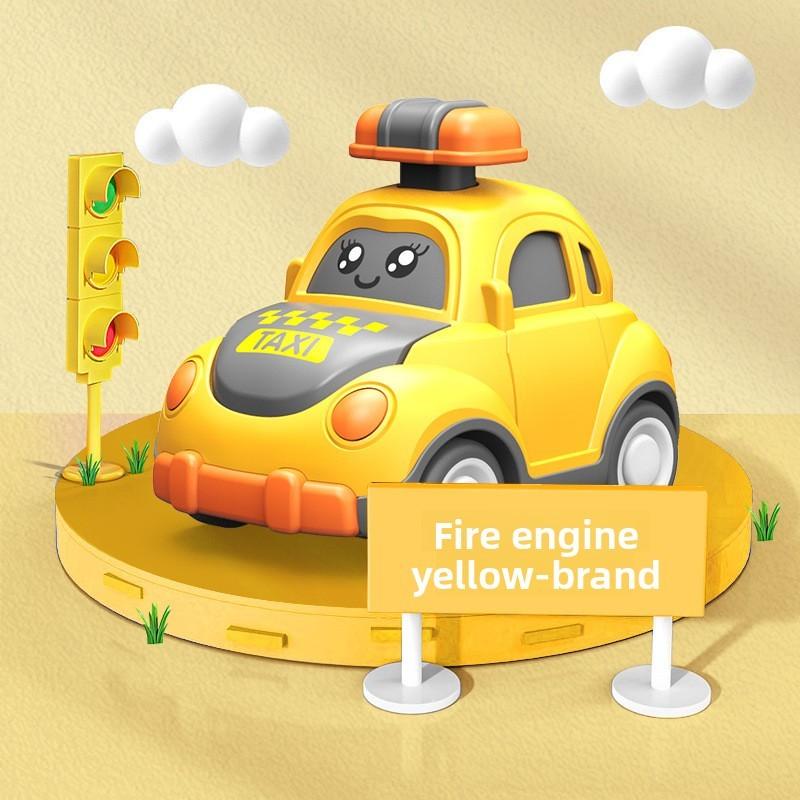 

Kids Press And Release Toy Car With Plastic Material For Educational Play And Gift For Toddlers Yellow Taxi