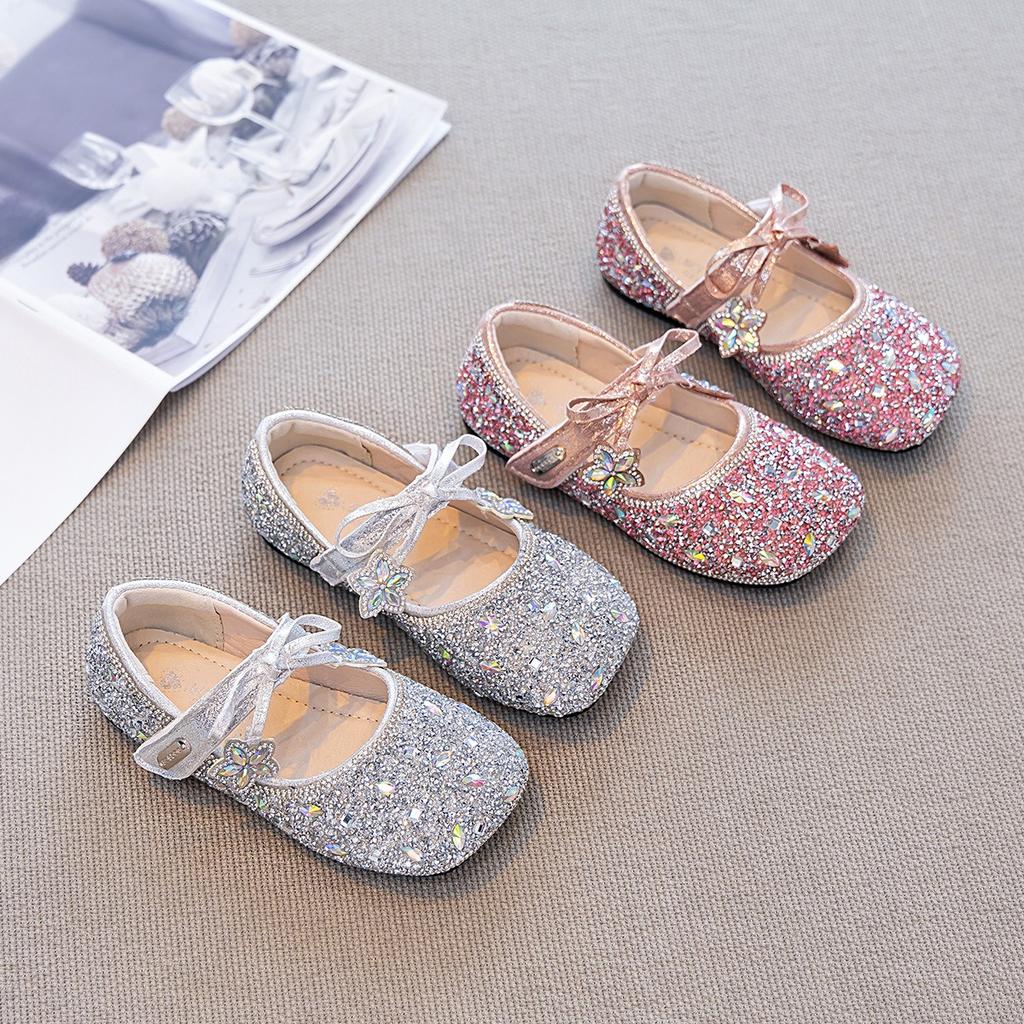 Girls' Performance Shoes - Bow Tie Leather Shoes - Single Shoes