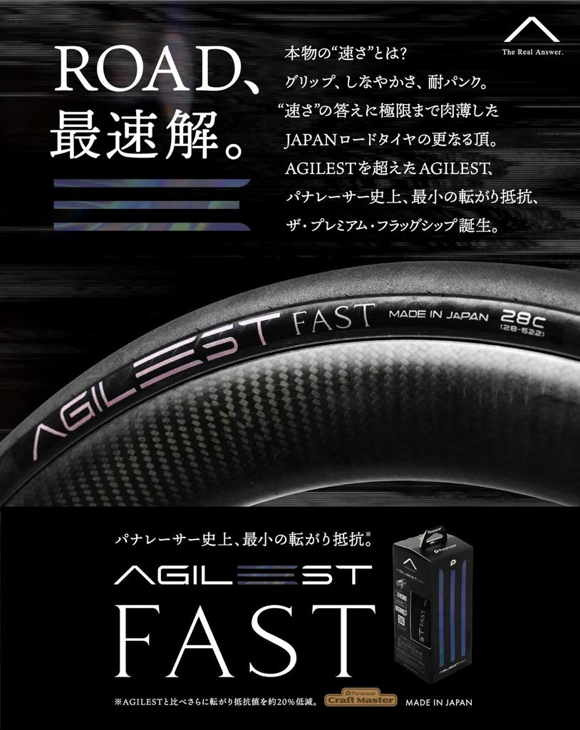 Panaracer Agilist FAST 700x25C Clincher Black F725-AGF-B