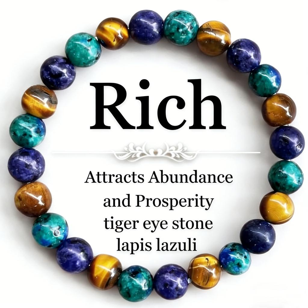 Bead Stone Bracelet, Vintage Multicolor Cardboard Lobster Clasp Bracelet Jewelry