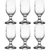6x Vodka Shot Glasses with Stem Set 20 Ml