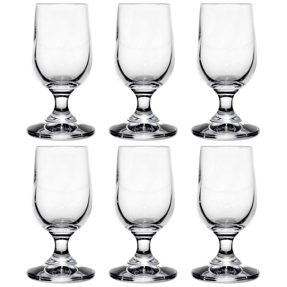 6x Vodka Shot Glasses with Stem Set 20 Ml