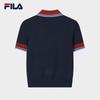 FILA Women's Color-Block Knitted Short Sleeve Top