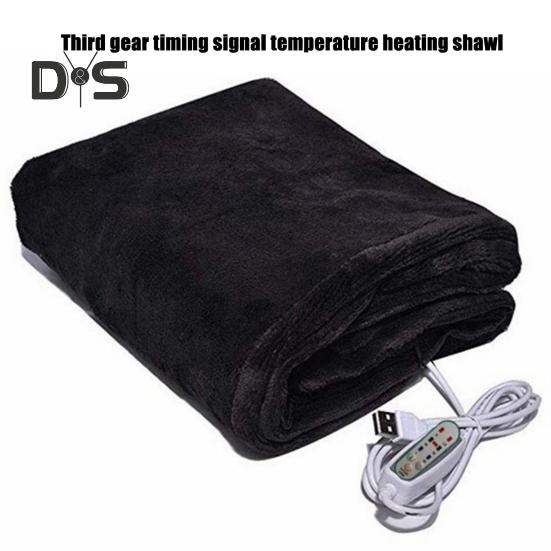 Winter Electric Blanket 3 Level Temperature Adjustment USB Charging Thick Dual-sided Material Time Setting Camping Travel Office Home Heating Blanket