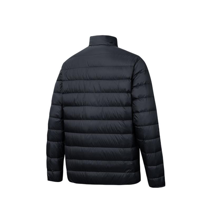 Anta Solid Color Stand Collar Long Sleeve Down Jacket Men outerwear Black 152447921-6