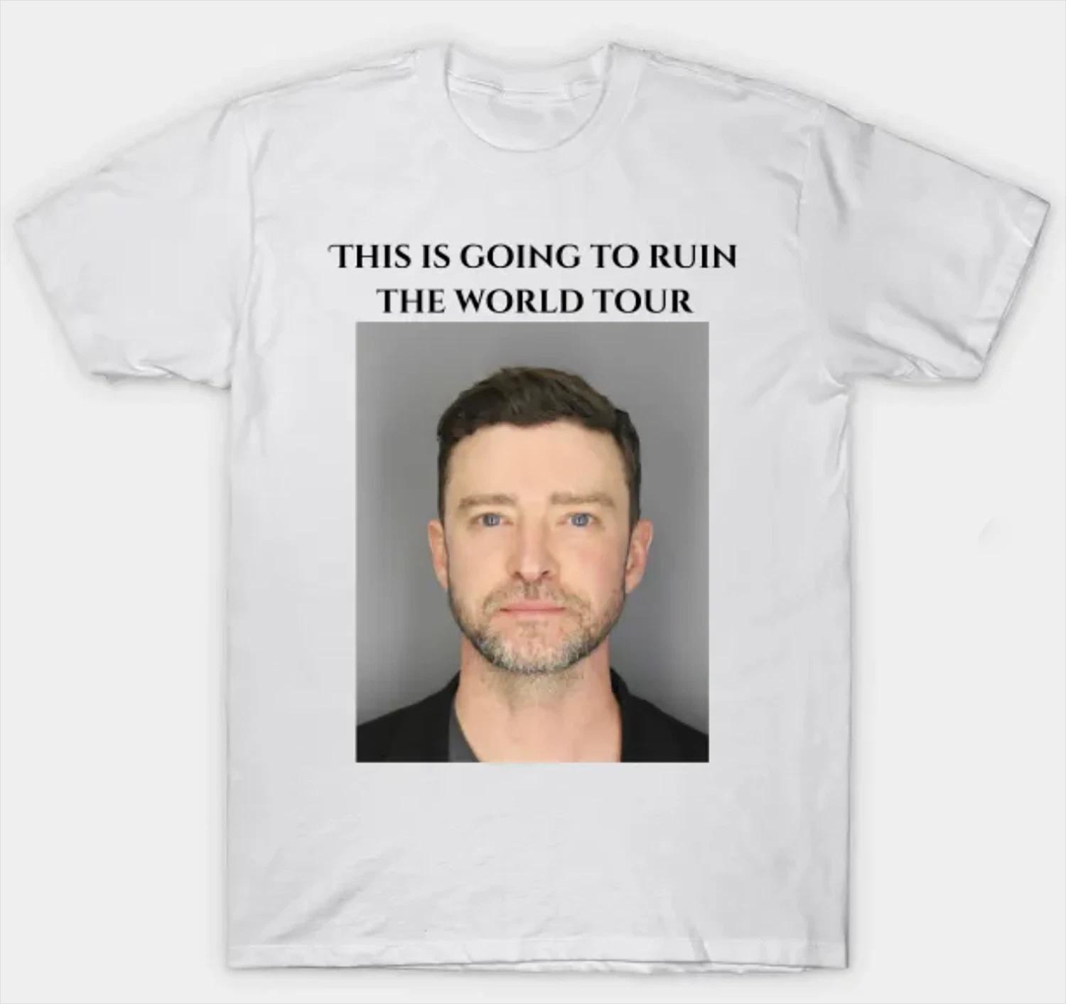 Justin Timberlake Merch Unisexs TShirt 100Cotton Unisex ONeck Short Sleeve Oversized Y2k Popular Streetwear Fan Gifts Tee M