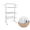 Multi-Functional Wing-Shaped Folding Clothes & Diaper Drying Rack - Mobile Stainless Steel Floor Rack