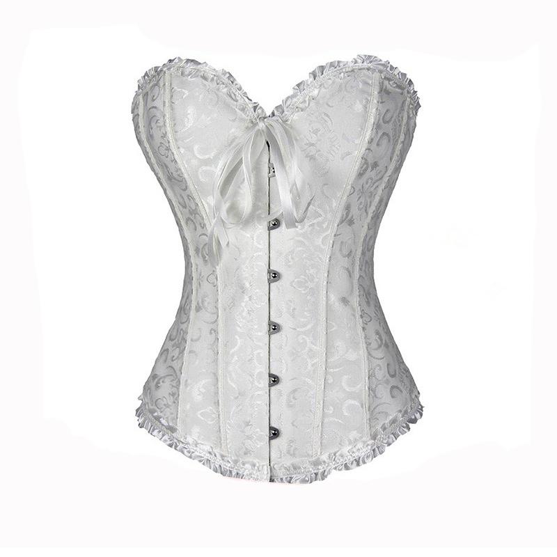 Palace Shapewear Strapless Waist Slimming Sexy Jacquard Corset Dress Wear Tight Fishbone Bra
