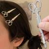 Fashion Head Jewelry Hair Pin Gold Color Scissors Shears Clip for Hair Tiara Barrettes Accessories Headdress for Girls