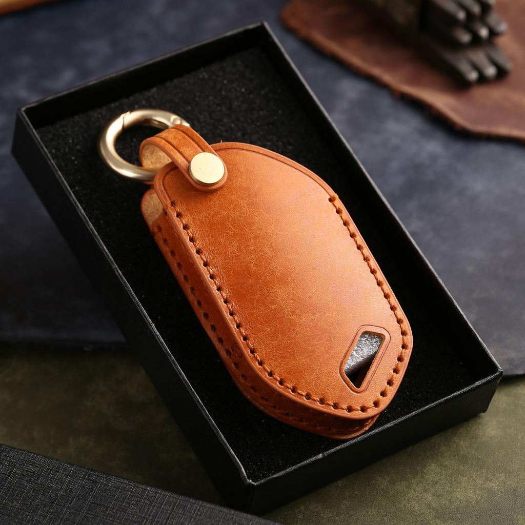 Customized key bag is suitable for the new Kia key cover, the new handmade genuine leather high-end car key protection bag.