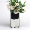 Metal Art Mirror Vase, Simple Light Luxury Ornaments, Model Room, Sales Office, Study Room, Diamond-shaped Dry Flower Arrangement Device