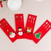 Christmas Cutlery Holders Knifes And Forks Bag Decorative Tableware Holders For Christmas Decoration Silverware Holder Pockets Set