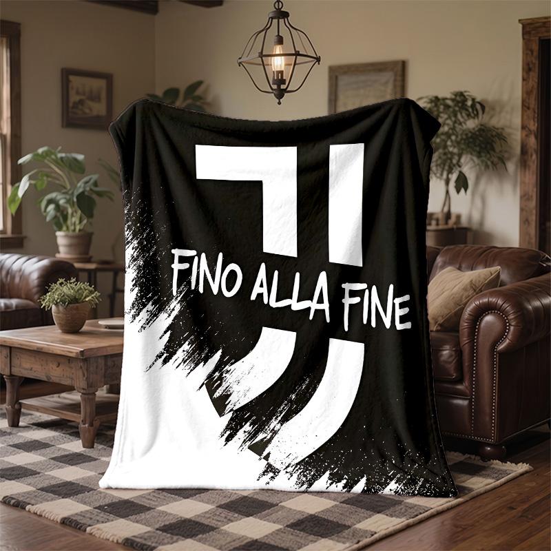 Juventus FC Druck Flanelldecke Weich Warm Sofa Bett Überwurfdecke Für Zuhause Büro Schlafzimmer
