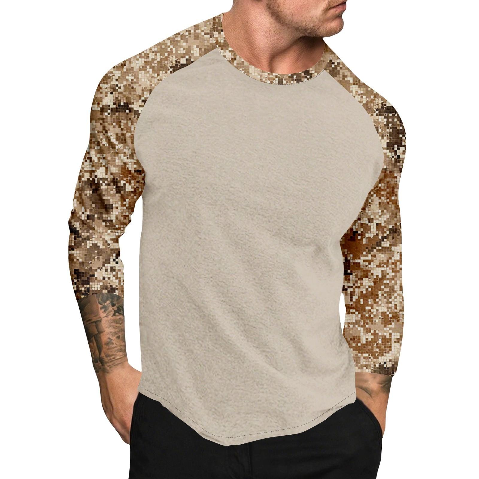 

Camouflage Printed Raglan Sleeves Men s Short Sleeved Top S верблюд