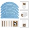 Replacement Mop Cloths and Dust Bags Kit for ILIFE A12 Pro Includes 5 Mop Pads and 6 Dust Bags for Effective Use