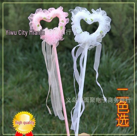 2019 Heart-Shaped Fairy Magic Wand - White & Pink розовый