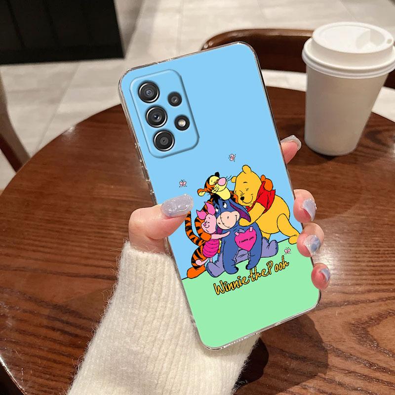 Case For Samsung Galaxy A57 A37 A56 5G A36 A55 A54 A35 A26 A07 A17 A16 A06 A34 A15 Cover Winnie Pooh Tigger Eeyore Piglet Nature