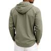 Men's Linen Casual Hooded Long Sleeve Cardigan Shirt for Beach Summer