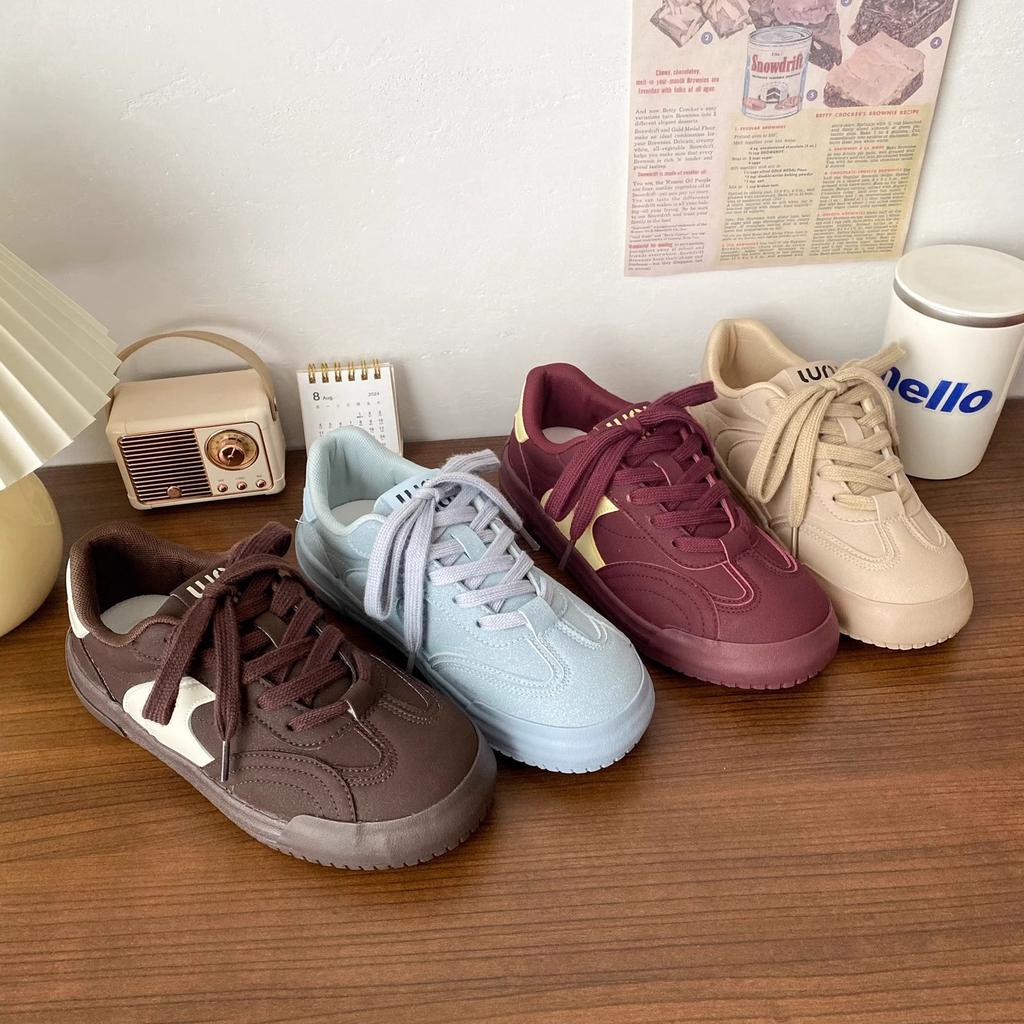 2025 Autumn New Simple Design Solid Color Versatile Casual Shoes Flow Retro Versatile Low Top Breathable
