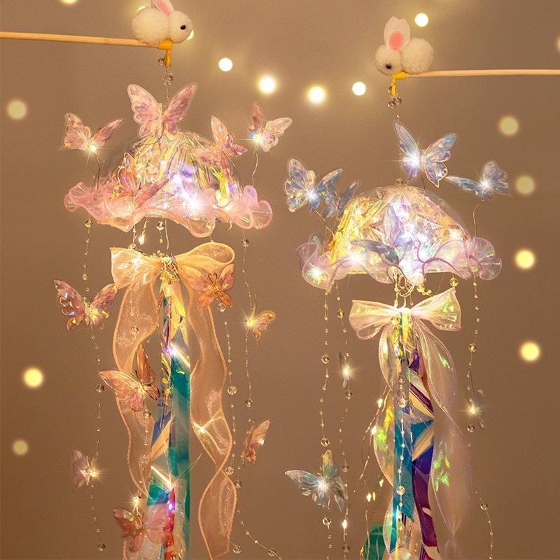 Набор для изготовления фонарика ручной работы к Празднику середины осени: Дизайны Медузы и Кролика, Материалы для DIY для Детей, Древний Стиль 2024, Бесплатная Доставка