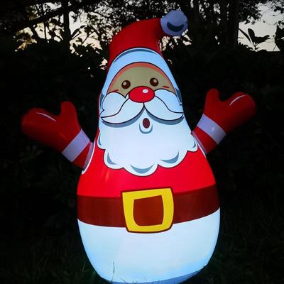 Navidad Inflable Papá Noel Adorno Iluminado Diseño de Festival Navideño con Control Remoto para