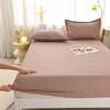 Washed Cotton Fitted Sheet featuring Elastic Bands Non Slip Adjustable Mattress Cover Printed  Pure Cotton  designed for Double King Queen