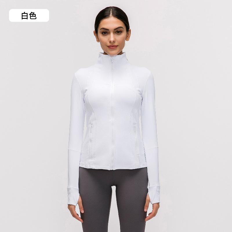 Autumn and Winter New Yoga Sports Jacket Women's Elastic Running Fitness Yoga Clothes Long Sleeves Top Jacket
