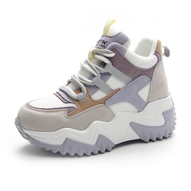 Autumn new velvet thermal shoes women's casual versatile sports shoes street shot heightening shoes women's shoes