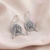 Natural Black Rutile Gemstone 925 Sterling Silver Jewelry Handmade Earrings1.86" EE-78-22
