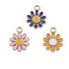 Enamel Charms Multi Color Flower Pendants For Floral Themed Jewelry