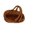 Simple Imitation Rattan Storage Basket Household Portable Bread Container Decorative Save Space Handheld Gift Box Restaurant Use