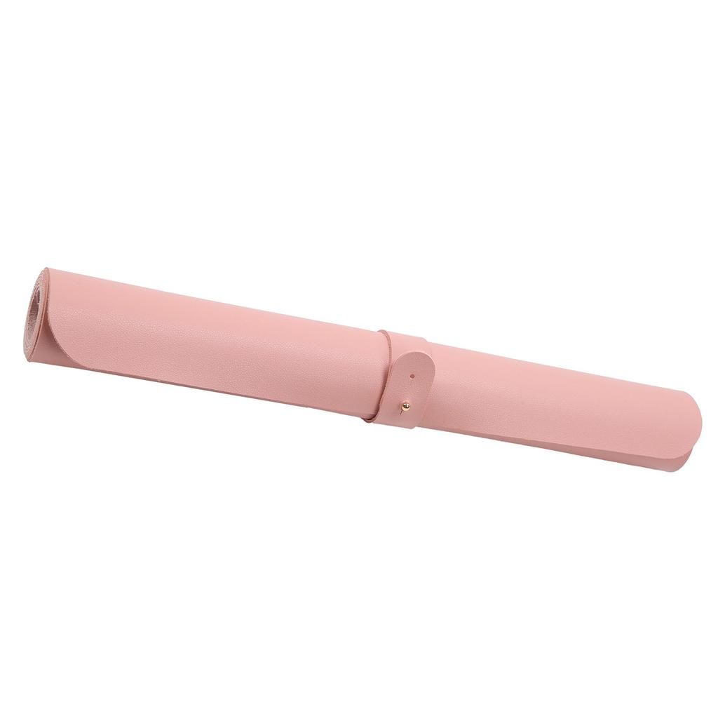 Multifunctional Table Mat Soft Waterproof and OilProof Leather Writing Desk Mouse Pad(Pink )